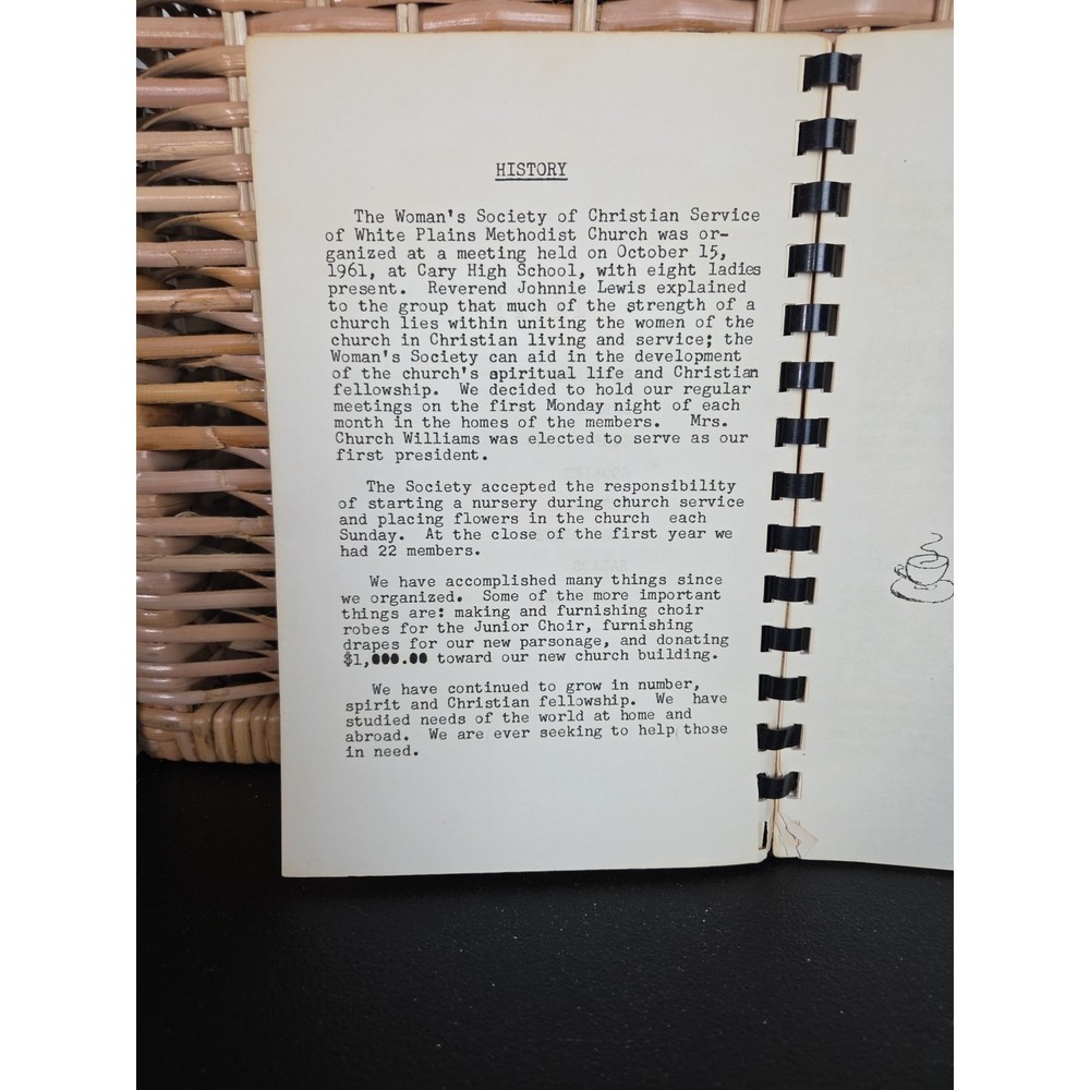 White Plains Methodist Church Cookbook Cary, NC 1965 Local Contributors Vintage - Picture 6 of 15